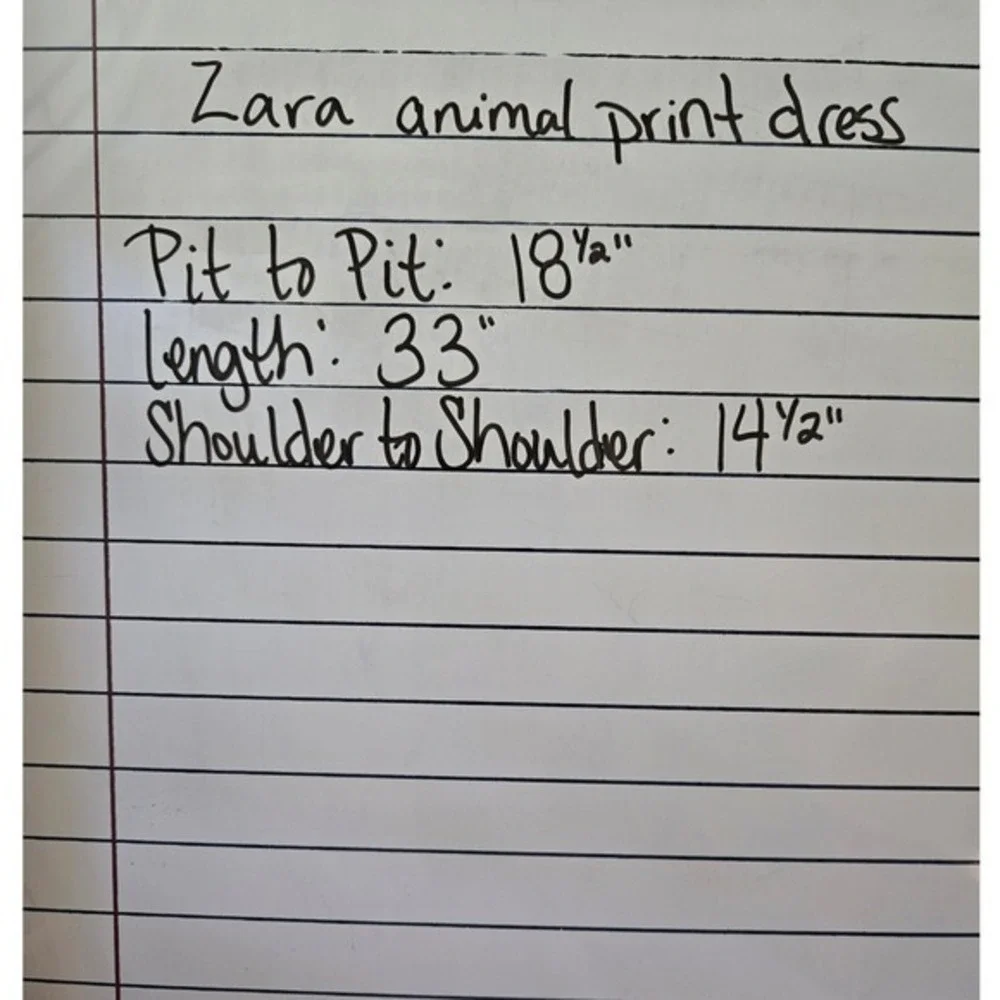 Zara Leopard‎ Print Wrap Dress Mini Long Sleeve V Neck Flowy Size Small